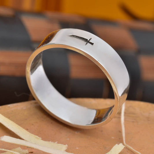 Anel União Sagrada – Espada de Ogum em Prata