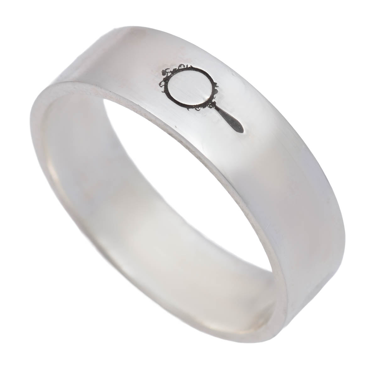 Anel União Sagrada – Espelho de Oxum em Prata