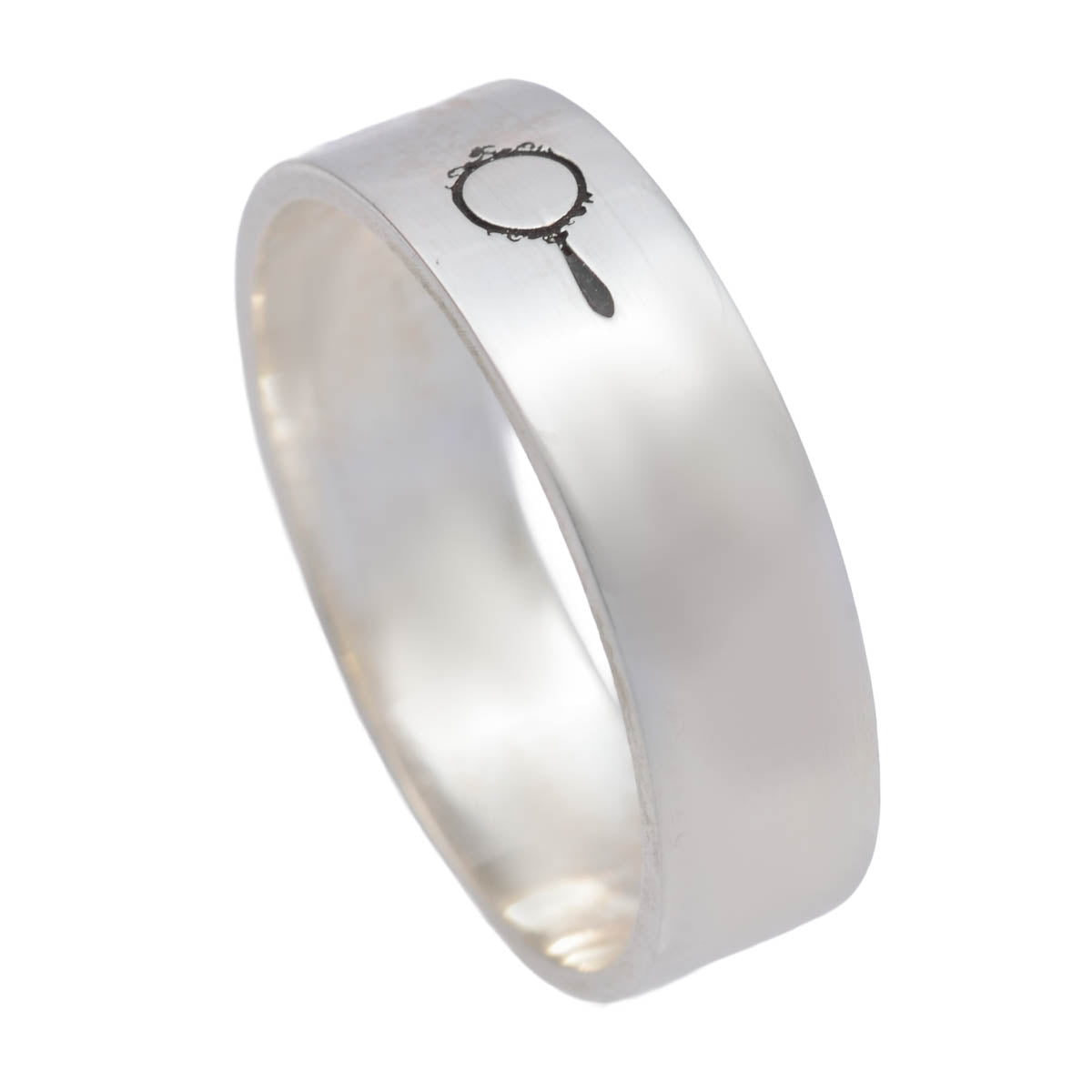 Anel União Sagrada – Espelho de Oxum em Prata