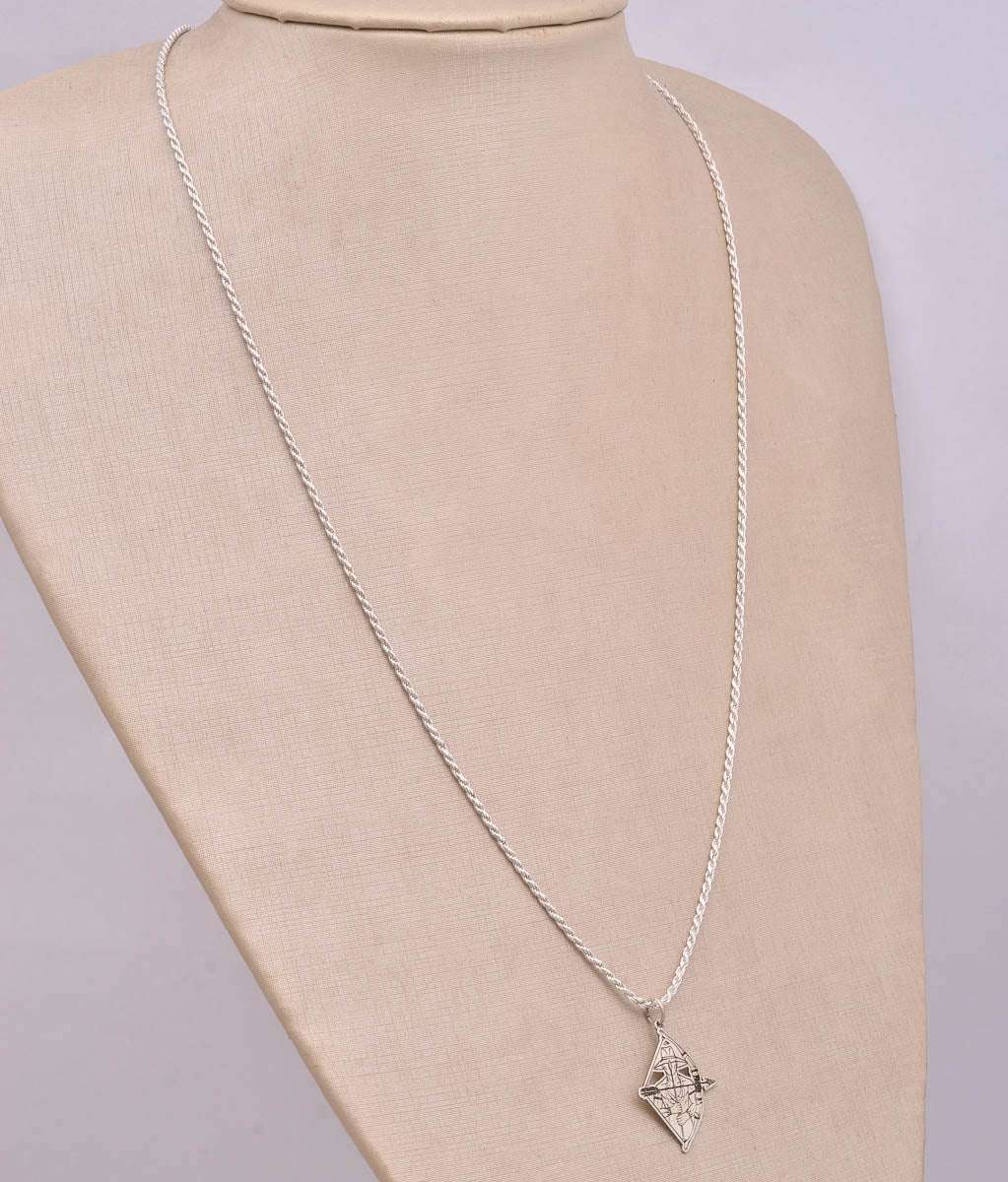 Colar Sagrado – Amuleto de Oxóssi em Prata