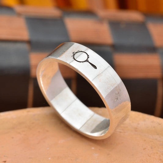 Anel União Sagrada – Espelho de Oxum em Prata