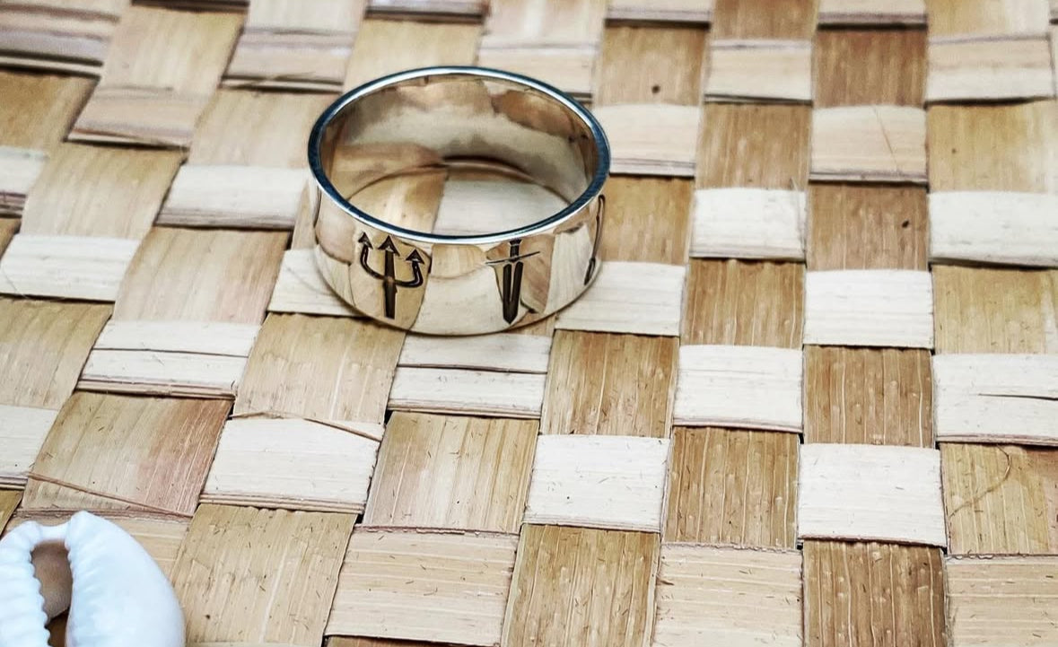 Anel União Sagrada das Sete Linhas – Fé, Proteção e Força Espiritual